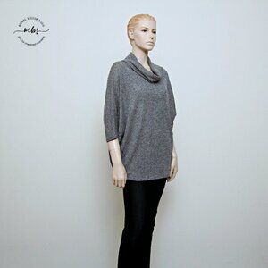 Korye Cowl Neck Dolman‎ Sleeves Oversized Sweater Gray Women Size L